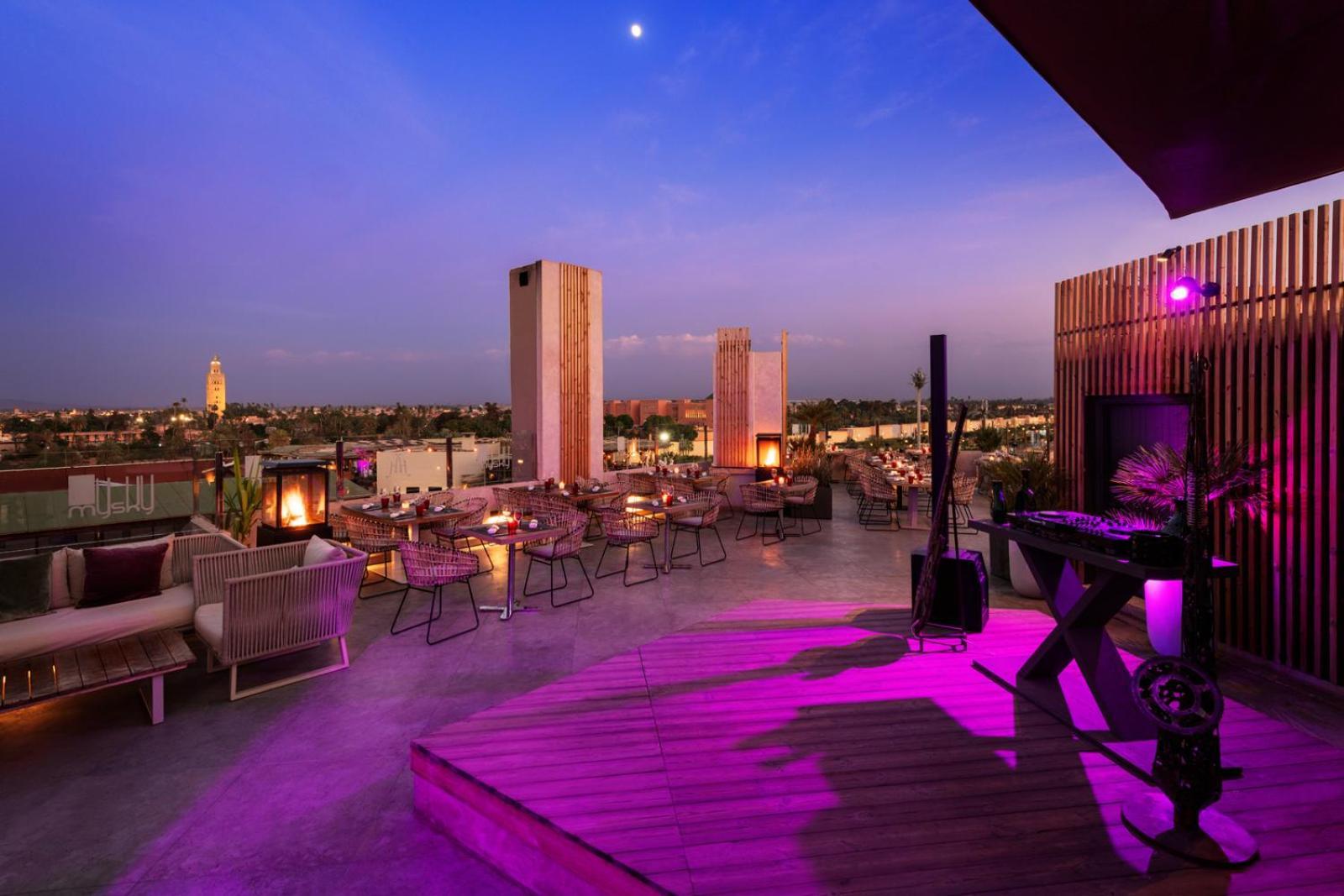 Hivernage Hotel & Spa Marrakesh Bagian luar foto The Sky Bar