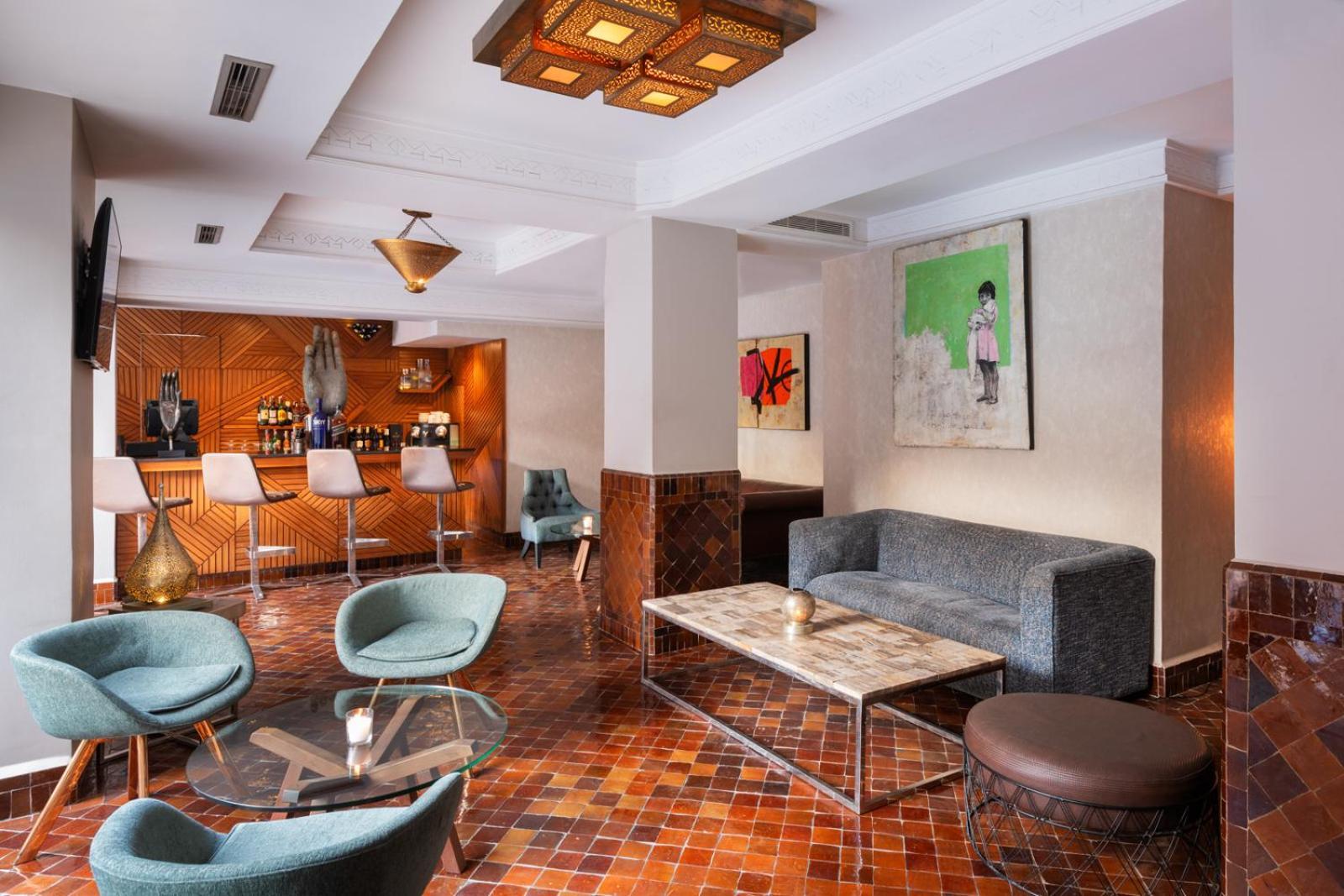 Hivernage Hotel & Spa Marrakesh Bagian luar foto The bar at the Hotel de Ville